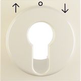 Centre plate for key push-button for blinds/key switch, S.1, white glo