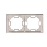 RJ11 single telephone socket, (module), Inox, metallized