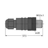 Accessories for BL67 M12 × 1 Round Connector with Pt1000 Sensor   BL67-WAS5-THERMO
