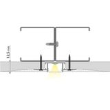 Built-in aluminum profile AZ for plasterboard, 62x14mm, incl. matte diffuser, 2 m