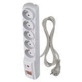 Surge Protector – 5 sockets 1,5m, grey