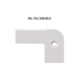 End cap for BE without hole, silver color, 1 pc
