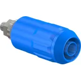 4 mm socket, screw connection, mounting Ø 12 mm, CAT II, blue, 66.9684-23