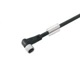 Sensor/actuator line, One end without connector, M8, Number of poles : 4, 10 m, Socket, angled, Shielded: No, LED: No, Sheath material: PUR, Halogen: No