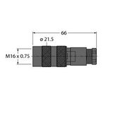 Field-Wireable Connector Female M16 × 0.75, straight   BK4-0