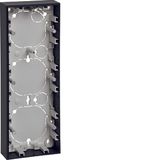 Housing, 3gang, flat design, surface-mounted, S.1, anthracite matt