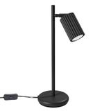 BLACK DESK LAMP WITH A RUBBER-COATED DECORATIVE LAMP SHADE FROM THE KARBON SERIES