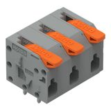 2601-1303 PCB terminal block; lever; 1.5 mm²; Pin spacing 7.5 mm; 3-pole; Push-in CAGE CLAMP®; 1,50 mm²; gray