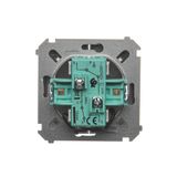 Touch panel 3 modules, Modul 1: 1 touch field, Module 2: 1 touch field, Module 3: space for Simon 54 module, Fixing: horizontal, White pearl