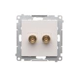 Loudspeaker socket, module, light gray matt