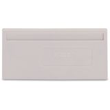 Separator plate 2 mm thick oversized light gray