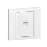 Socket 1 Gang RJ45 Data Outlet Cat 6 UTP 7X7 White, Legrand-Belanko S