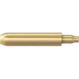 2 mm plug, solder pin, gold, 42.0061
