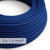 Large section electric cable 3x1,50 round - covered by rayon Blue RM12