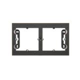 Double surface mounted box, black matt