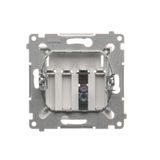 Double socket outlet without earthing, with shutters, (module), 16A, 250V, Screw, Bronze matt, metalic