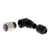 Field assembly connector, M12 straight socket (female), 4-poles, A coded, screw connection, for cable diameters 4-5 mm XS2C0015G