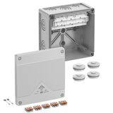 Junction box, Type of protection IP66/IP67/IP69, max. 6², IK09, Protection class II, Ui 450V AC, Ui 450V DC, DLG, DNV, VDE, Halogen free