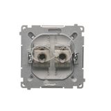 Roller shutter button, Inox, metallized, 10A