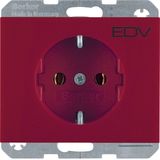 SCHUKO soc. out. "EDV" imprint, K.1, red glossy