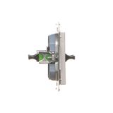 Double socket outlet with earthing and shutters - Czech pin system, (Complete product), 16A, 250V, Screw, Gold matt, metalic