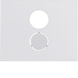Centre plate for loudspeaker soc. out., K.1, p. white glossy