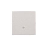 Single button for switches and push buttons, matt aluminum