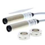Photoelectric sensor, M12 brass housing, through-beam, 4 m adjustable,