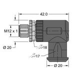 Field-Wireable Connector Male Connector M12 × 1, Angled   FW-EWSPM0416-SA-S-0408