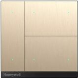 KNX pushbutton 6-way, brushed bronze
