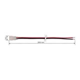 Connection connector for single-color LED strips 8 mm, 2 pins, 2 m, max. 120 LEDs/m