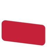 Labeling plate 12.5x27 mm, label red, without inscription