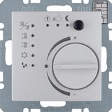 Thermostat with push-button interface, B.7, aluminium matt