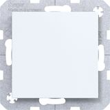 Cover plate with center plate, A.x/C.x, light white matte