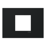 Frame - 1-gang / 2-modules - ABB logo - Matt Black
