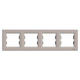 Asfora-horizontal 4-gang frame-bronze