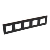 VALENA NEXT 5-post plate hor/green o.c. 71mm black copper