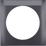 Integro Flow Frame, 1-Gang with Labelling Field, Anthracite Matt