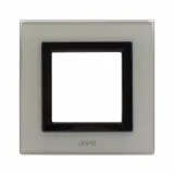 VERA44 GLASS FRONT PLATE S.GREY  2M