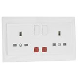 DOUB EARTH SOCK(BRITISH)W/SWITCH & PILOT LAMP