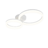 Scope LED ceiling lamp 2-pc matt white 4000K