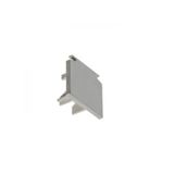 EUTRAC end cap for 3-circuit track silver grey