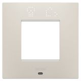 EGO SMART INTERNATIONAL PLATE - IN PAINTED TECHNOPOLYMER - 2 MODULES - NATURAL BEIGE - CHORUSMART