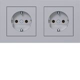 WCD RA 2V (duo box), cover frame, wired, single-piece, A.1 titanium
