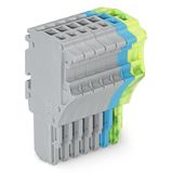 1-conductor female connector Push-in CAGE CLAMP® 1.5 mm² gray/blue/gre