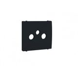 COVER PLATE FOR R-TV-SAT SOCKETS MATTE BLACK