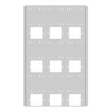 Meter box insert 3-rows, 9 meter boards / 24 Modul heights