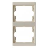 Frame 2gang vertical Arsys white, glossy