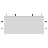 WSA Blind gland plate type J, gland plate cutout W500 D200mm