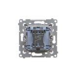 Quadruple push button, (module), 10AX, 10A, quick connection, Silver matt, metalic